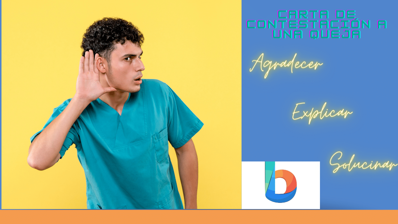 Joven medico escuchando quejas en una academia de ingles en Burriana Castellón