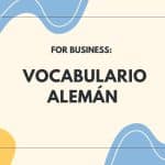 Idiomas empresa: Vocabulario alemán