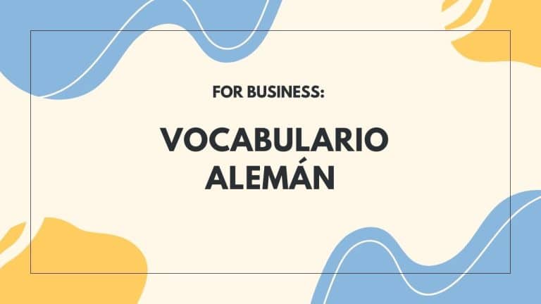 For Business: Vocabulario Alemán